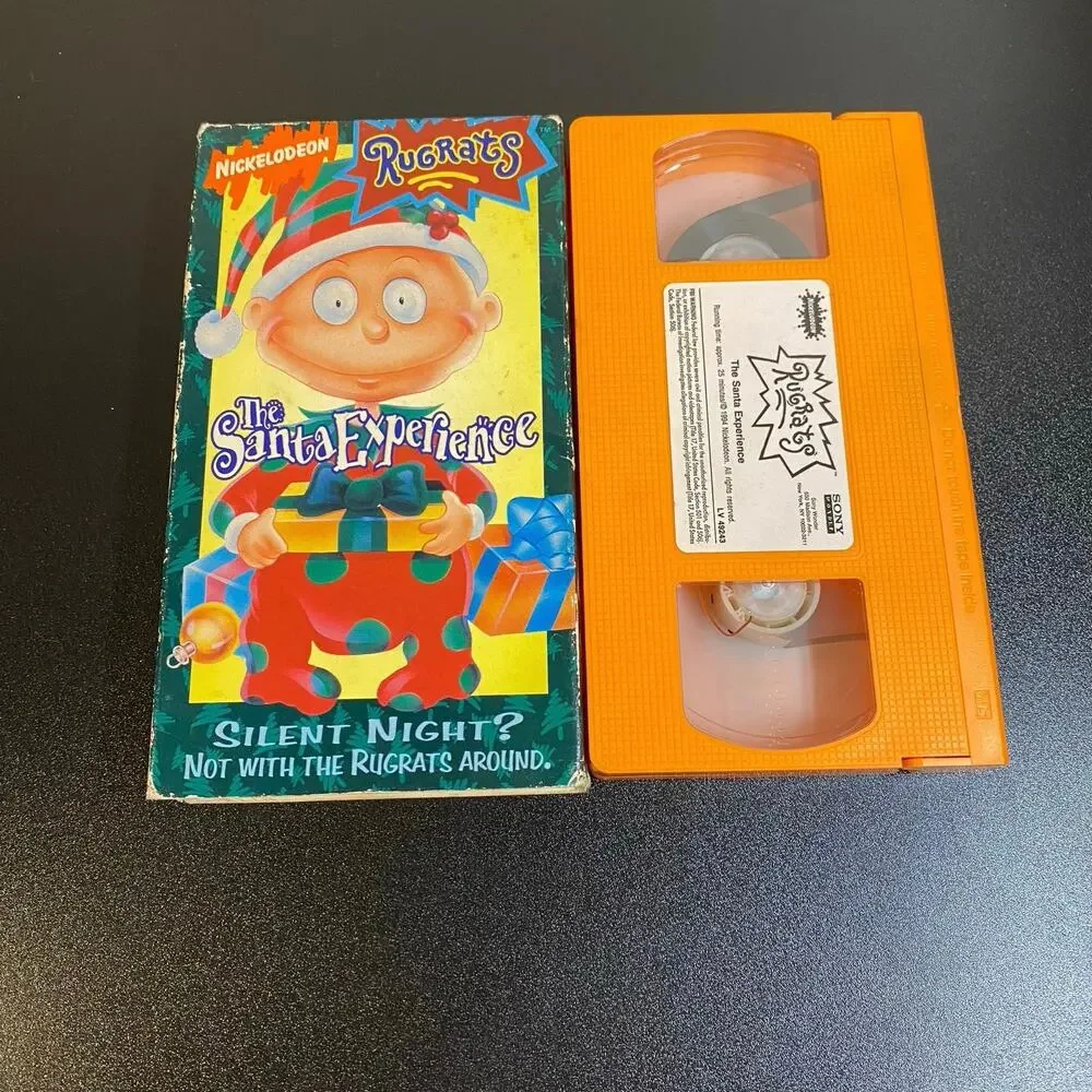 Vintage 90s Nickelodeon Rugrats Lot - VHS, 4 Storybooks & Tommy Figure Bundle